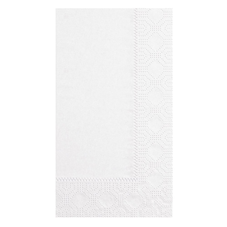 Hoffmaster 7.5" x 4.25" Regal Embossed White Dinner Napkins, PK125 180720